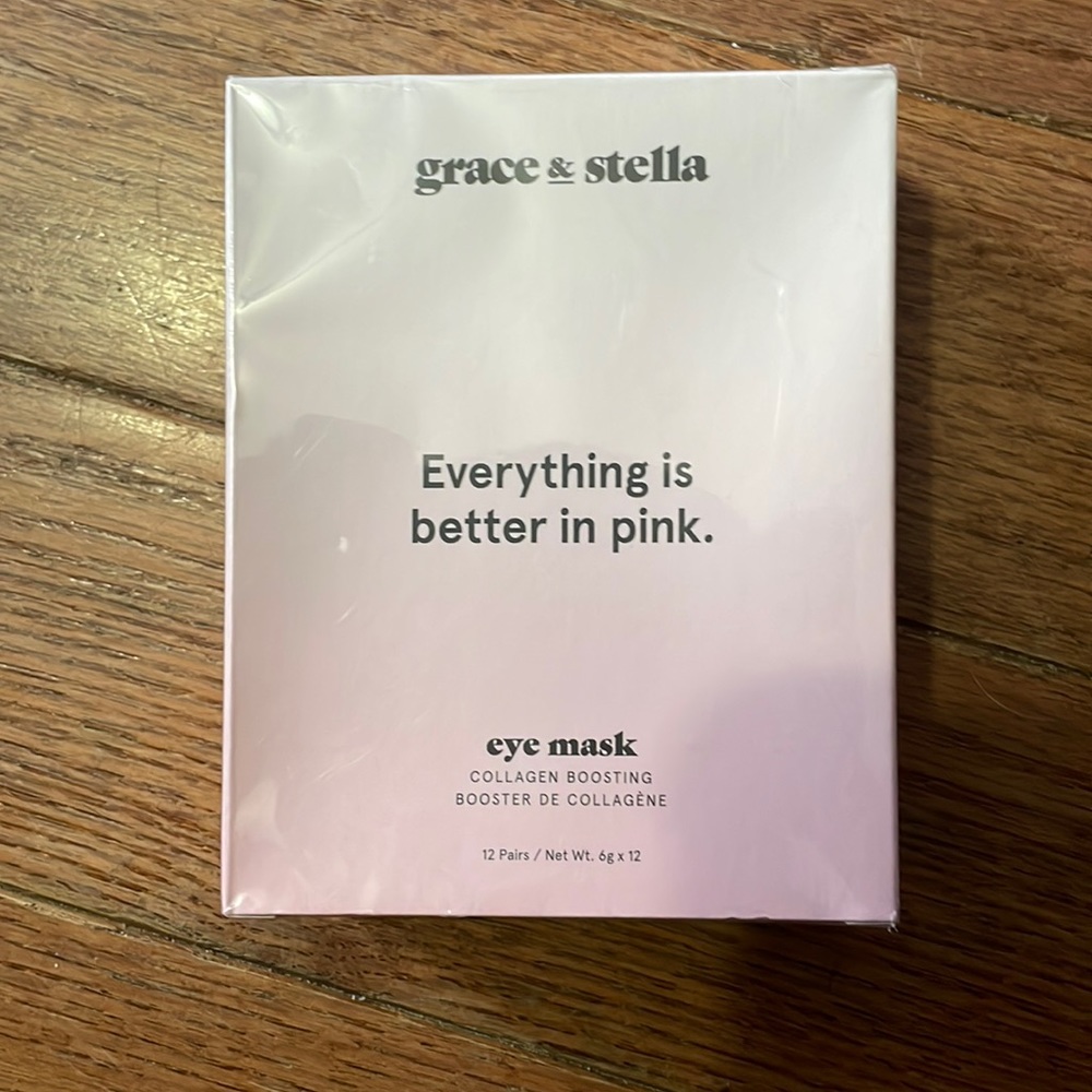 Grace & Stella everything is better in pink eye mask